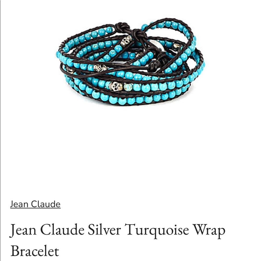 NWOT Turquoise and sterling silver wrapped bracelet